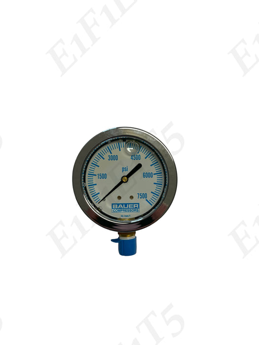 0-7500PSI 1/4NPT Stem Pressure Gauge