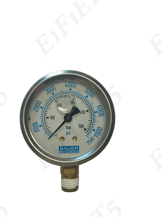 7500PSI/BAR 2.5" 1/4" LM Silicon Gauge