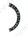 Crescent Firefighter Helmet Black on White Reflective Decal