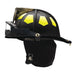 Bullard Traditional Fire Helmet with TrakLite Brass Eagle Goggles Black