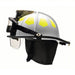 Bullard Traditional Fire Helmet with TrakLite Brass Eagle Goggles White