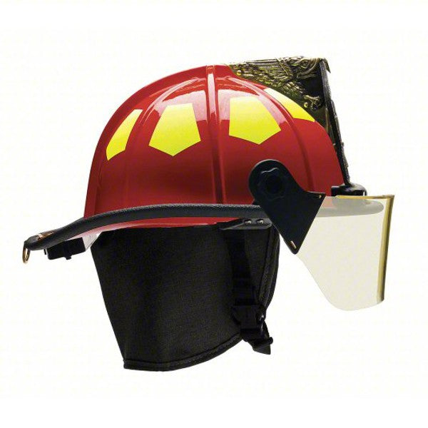Bullard Fire Helmets with TrakLite and Brass Eagle Red Bullard Products