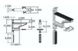 Cast Products FA0030-5 Ladder Bracket with Rubber Pads