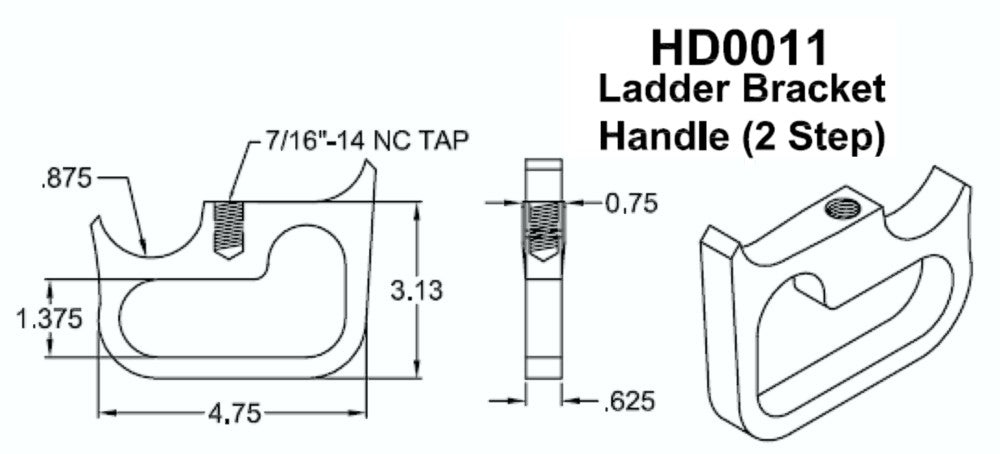 Cast Products HD0011 Ladder Bracket Handle