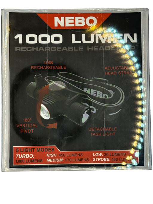 Nebo Transcend Rechargeable LED Headlamp