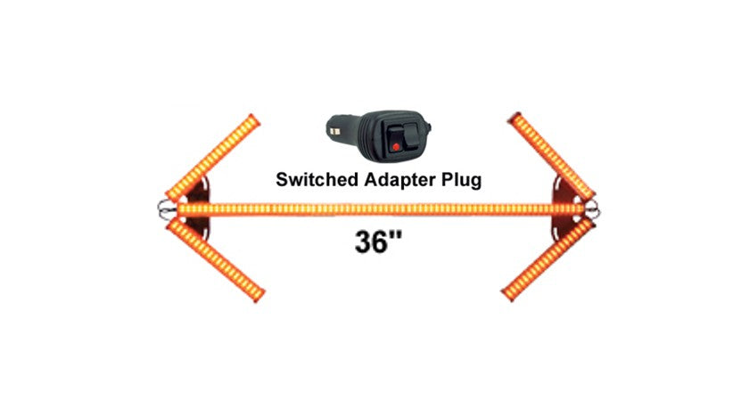 LED Portable Folding Arrow, 36", Adapter Plug