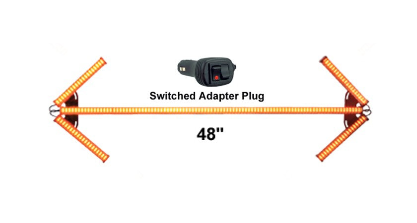 LED Portable Folding Arrow, 48", Adapter Plug