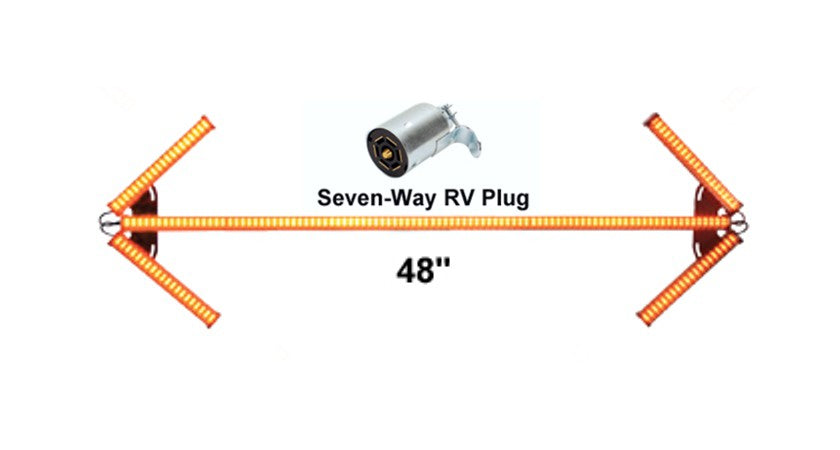 LED Portable Folding Arrow, 48", RV Plug