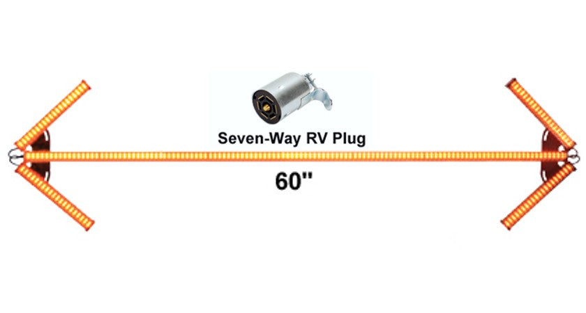 LED Portable Folding Arrow, 60", RV Plug