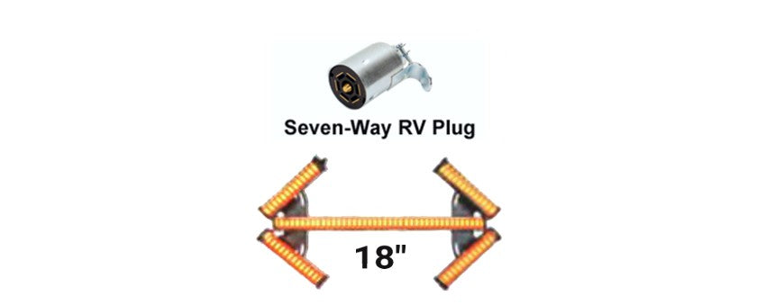 LED Portable Folding Arrow, 18", RV Plug