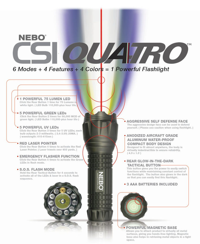 nebo csi flashlight laser Nebo CSI Quatro 5520 — Emergency Fire Equipment
