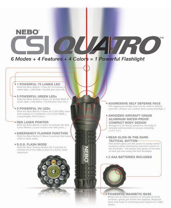nebo csi tactical flashlight Nebo CSI Quatro 5520 — Emergency Fire Equipment